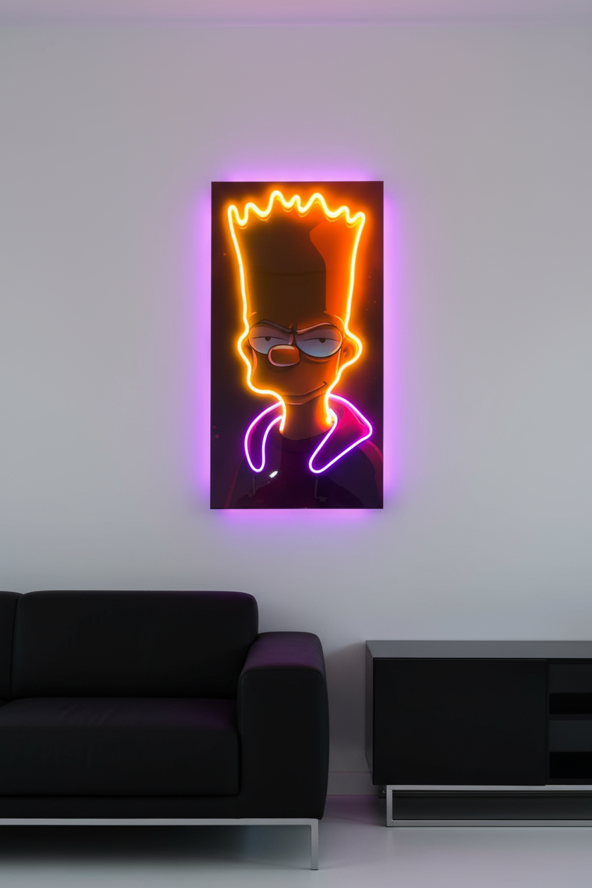 Bart Simpson - fioletowe ledy, bez kabla