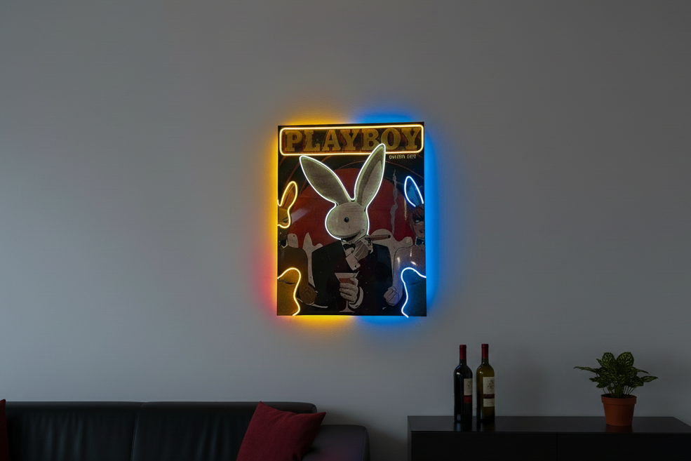 Classic PlayBoy Neon - Z dekoracjami