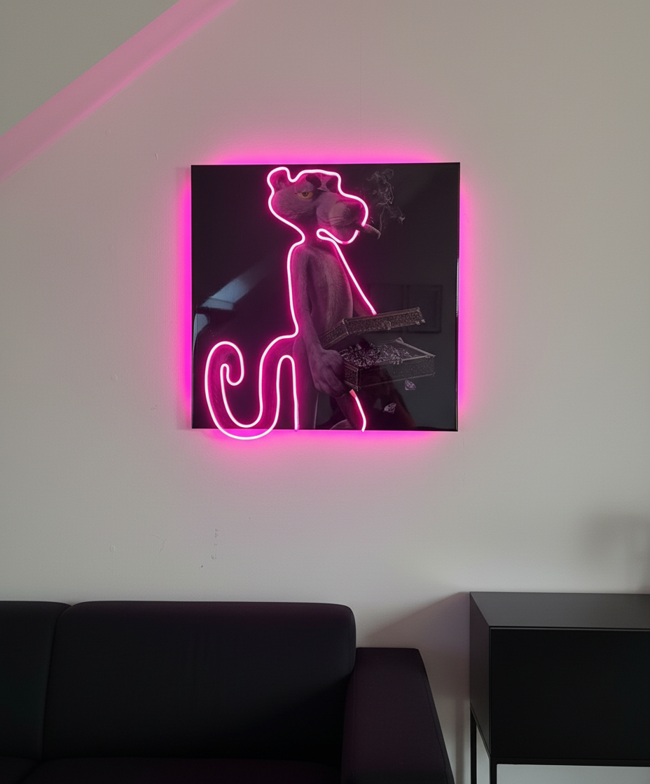 Różowa pantera - wyprostowany obraz